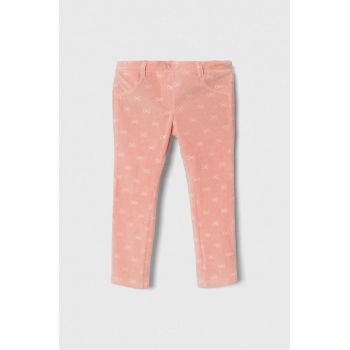 United Colors of Benetton pantaloni copii culoarea roz, modelator de firma originali