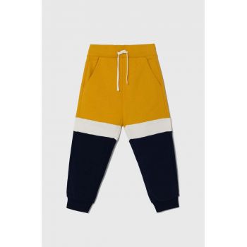 United Colors of Benetton pantaloni de trening pentru copii culoarea albastru marin, modelator