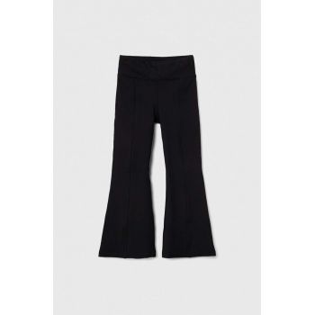 Abercrombie & Fitch pantaloni copii culoarea negru, neted