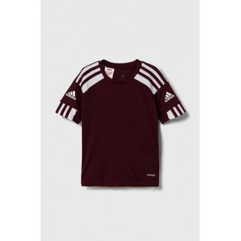 adidas Performance tricou copii culoarea bordo, modelator ieftin