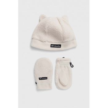 Columbia caciula si manusi copii Youth Rugged Ridge Beani culoarea bej