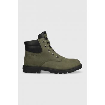 Geox ghete de iarna pentru copii din piele culoarea verde ieftina