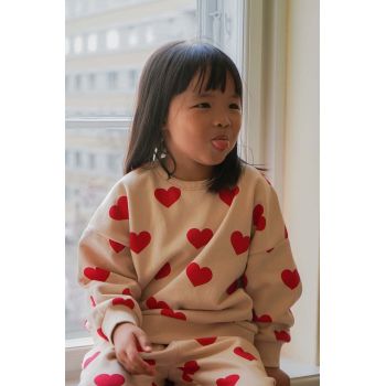 Konges Sløjd bluza copii culoarea rosu, cu imprimeu de firma originala