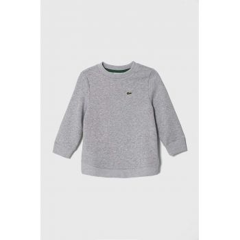 Lacoste bluza copii culoarea gri, melanj