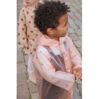 Konges Sløjd palton de ploaie copii culoarea roz