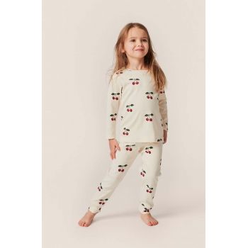 Konges Sløjd pijamale de bumbac pentru copii culoarea rosu, modelator