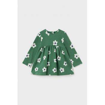 Mayoral rochie bebe culoarea verde, mini, evazati ieftina