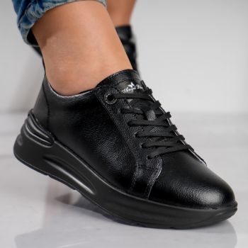 Pantofi dama sport Negri din Piele Naturala Edaro
