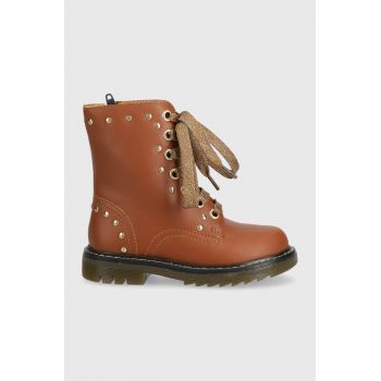 Pom D'api bocanci din piele pentru copii SID HI STUD culoarea maro ieftine