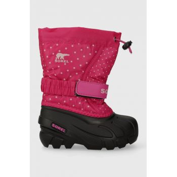 Sorel cizme de iarna pentru copii 1888092 culoarea roz, YOUTH FLURRY PRINT Girls