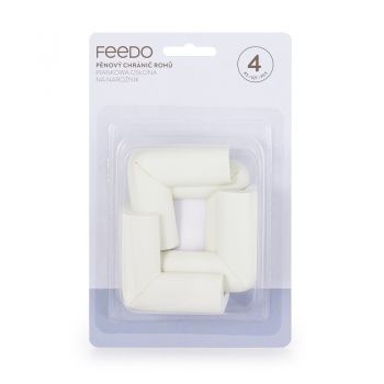 Set protectii Feedo pentru colturi ascutite 5 x 5 x 2 cm 4 bucati alb la reducere