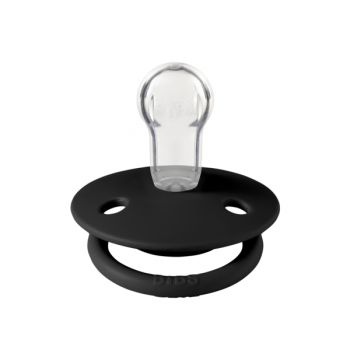 Suzeta de lux silicon Bibs tetina rotunda marime universala 0-3 ani Black de firma originala