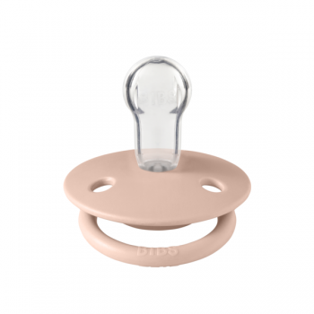 Suzeta de lux silicon Bibs tetina rotunda marime universala 0-3 ani Blush