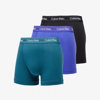 Calvin Klein Cotton Stretch Classic Fit Trunk 3-Pack Spectrum Blue/ Black/ Atlantic Deep la reducere
