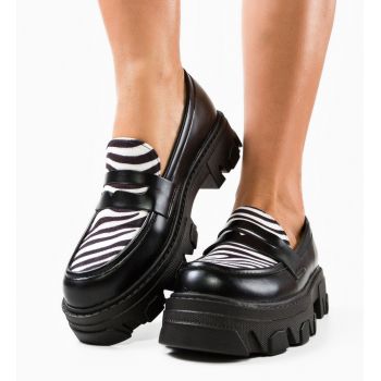 Pantofi casual dama Roksol Zebra