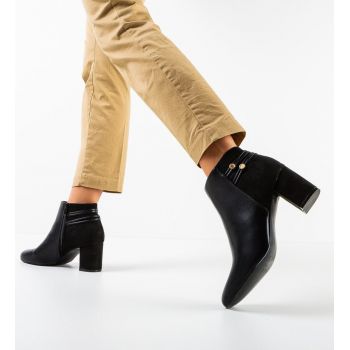 Botine dama Arabella Negre