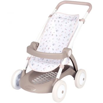 Carucior sport pentru papusi Smoby Baby Nurse Poussette crem la reducere