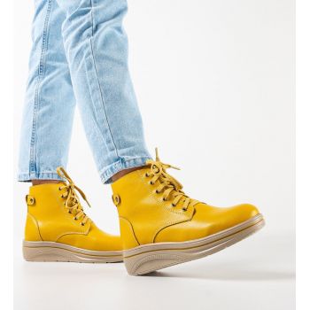 Pantofi Casual Lakiob Galbeni