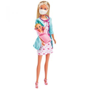 Papusa Steffi Love Baby Doctor 29 cm Simba cu Accesorii