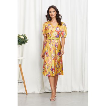 Rochie Lynn Galben Floral