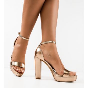 Sandale cu toc Cara Bronze