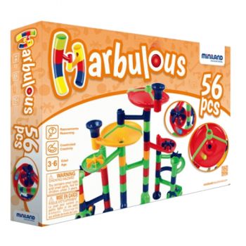 Set de Constructie Miniland Rolercoaster Marbulous 56 piese