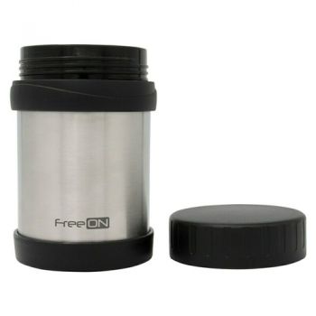 Termos Inox FreeON pentru Mancare Solida 350 ml, Gri