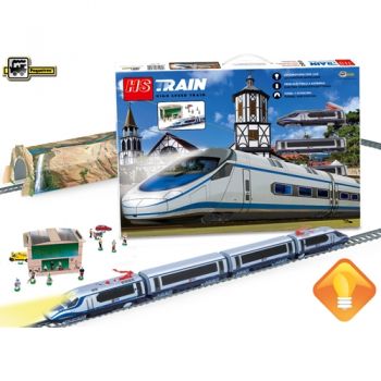 Trenulet Electric Pequetren High Speed cu Statie si Accesorii