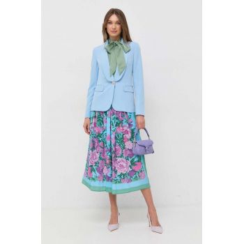 Weekend Max Mara fusta de matase midi, evazati