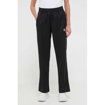 adidas Originals pantaloni de trening culoarea negru, neted de firma original