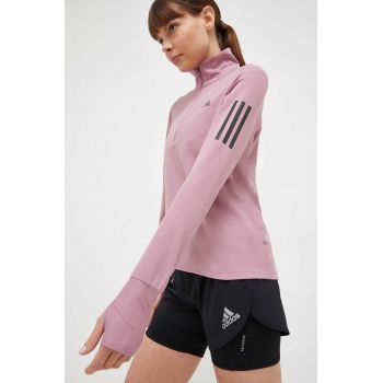 adidas Performance hanorac de jogging Own the Run culoarea roz, cu imprimeu