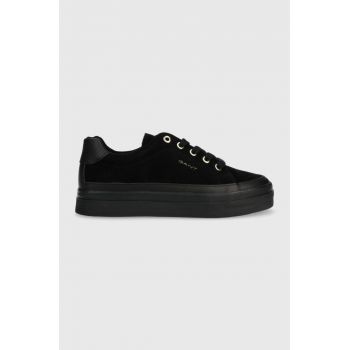 Gant sneakers din piele intoarsă Avona culoarea negru, 27533321.G00