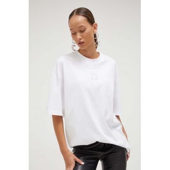 HUGO tricou din bumbac culoarea alb