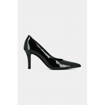 Jonak stilettos de piele DINERO CUIR VERNIS culoarea negru, 3300240