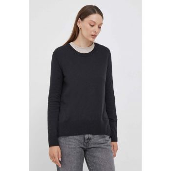 Pepe Jeans pulover din amestec de lana femei, culoarea negru, light