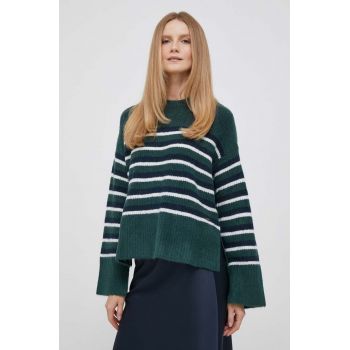 Pepe Jeans pulover din amestec de lana femei, culoarea verde ieftin