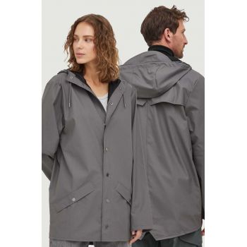 Rains geaca de ploaie 12010 Jackets culoarea gri, de tranzitie