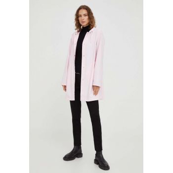 Rains geaca de ploaie 18050 Jackets femei, culoarea roz, de tranzitie ieftina