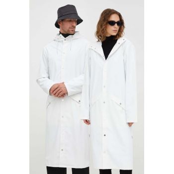 Rains geaca de ploaie 18360 Jackets culoarea alb, de tranzitie de firma originala