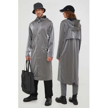 Rains geaca de ploaie 18360 Jackets culoarea argintiu, de tranzitie de firma originala