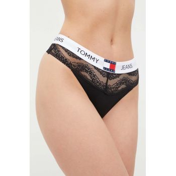 Tommy Jeans tanga culoarea negru