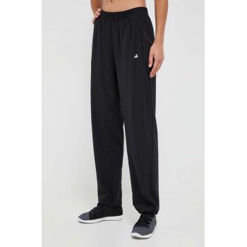 adidas Performance pantaloni de antrenament Aeroready culoarea negru, uni IL6984