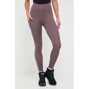 Columbia leggins sport Boundless Trek femei, culoarea violet, neted, 2033514