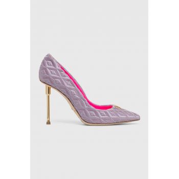 Elisabetta Franchi pantofi cu toc culoarea violet, SA32L36E2 de firma originali