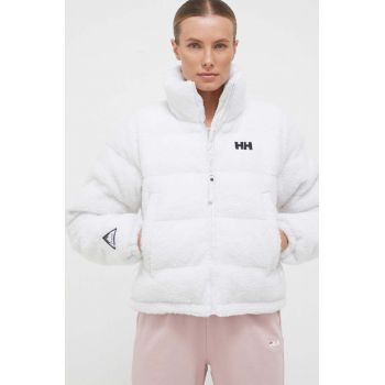 Helly Hansen geaca femei, culoarea alb, de iarna de firma originala