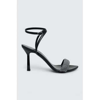 HUGO sandale de piele Katniss Sandal 90 culoarea negru, 50504516 de firma originale