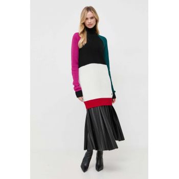 Karl Lagerfeld pulover de lana femei, cu guler