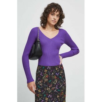 Medicine pulover femei, culoarea violet, light