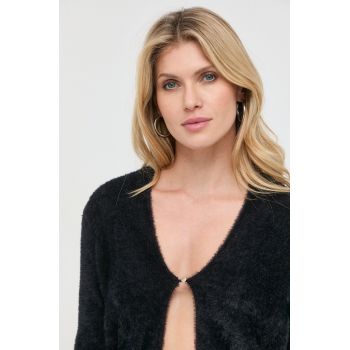 Morgan cardigan femei, culoarea negru, light