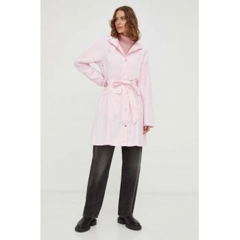 Rains geaca de ploaie 18130 Jackets femei, culoarea roz, de tranzitie ieftina